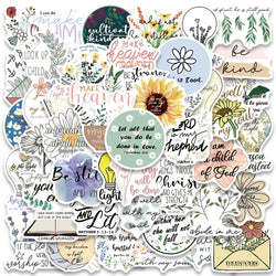 50PCS Religious Bible Faith Stickers for Skateboard, Suitcase, Luggage (Online Order Only)