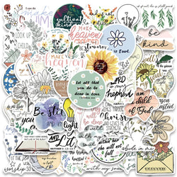 50PCS Religious Bible Faith Stickers for Skateboard, Suitcase, Luggage (Online Order Only)