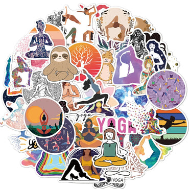 10/30/50pcs Vintage Yoga Mandala Flowers Sticker Packs (ONLINE ORDER ONLY)