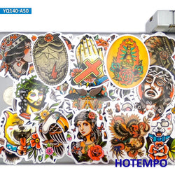 20/30/50Pieces Old School Style Sailor Tattoo Retro Art Stickers for Phone Motorcycle Car Bike Luggage Skateboard Laptop Sticker (Online Order Only)