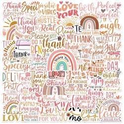Boho Thank You Stickers - 50PCS Christmas Scrapbooking Gift Labels (Online Order Only)