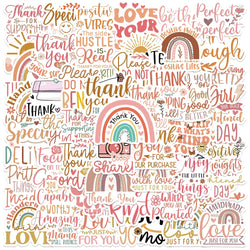 Boho Thank You Stickers - 50PCS Christmas Scrapbooking Gift Labels (Online Order Only)