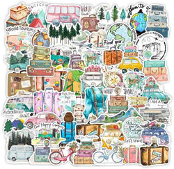 Aquarelle Watercolor Stickers: 10/25/50pcs for Luggage, Laptop, Phone, Car (ONLINE ORDER ONLY)