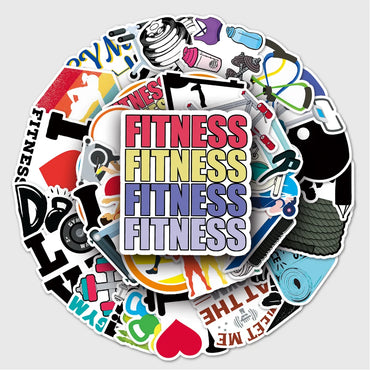 10/50Pcs Inspirational Fitness Graffiti Sticker Decals DIY Water Bottle Motorcycle Laptop GYM Cool Sticker for Kid Toys (ONLINE ORDER ONLY)