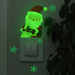 Luminous Santa Claus Glow-in-the-Dark Wall Decals Christmas Home Decor (Online Order Only)