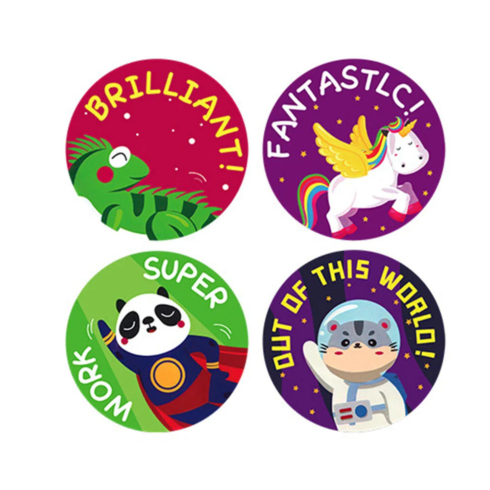 100-500pcs Cute Cartoon Animals Reward Stickers for Kids School Teacher Supplies Kids Classic Toy Gift Sealing Decor Stationery (ONLINE ORDER ONLY)