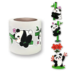 Panda Graffiti Sticker Rolled Flat Sheet 50 Animal Adhesive Decorative Stickers Water Cup Waterproof Sticker Cute Decal (ONLINE ORDER ONLY)