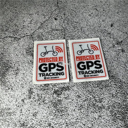 2x Warning GPS Device Car Styling Stickers Decal Road Mountain Fold Bike Bicycle Decals (ONLINE ORDER ONLY)