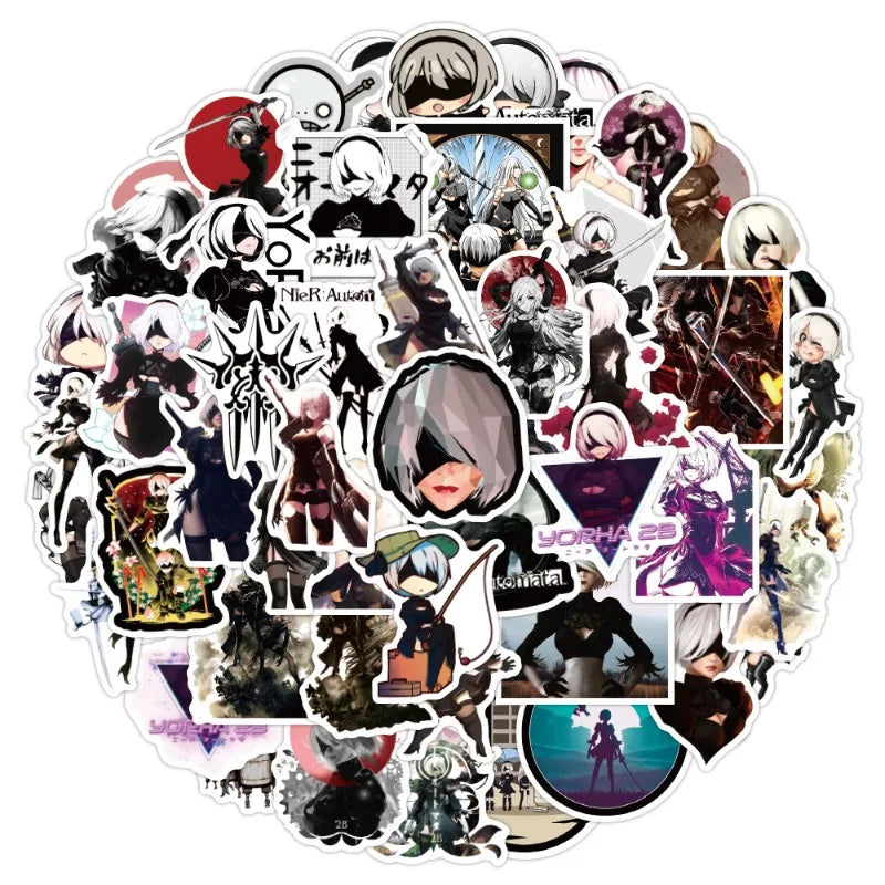 NieR Game Stickers 50pcs Laptop Phone Car Decor (Online Order Only)