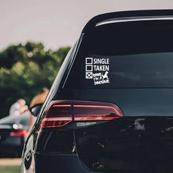 "Single. Taken. RAWR I'm A Dinosaur! "sticker,creative&funny decal,High Quality And Durable Automobiles Exterior Accessories (ONLINE ORDER ONLY)