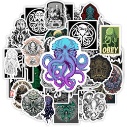 Cthulhu Mythos Stickers Lovecraft Horror DIY Toy Gift Decorative Graffiti Decal for Phone Laptop Bottles Luggage Waterproof (ONLINE ORDER ONLY)