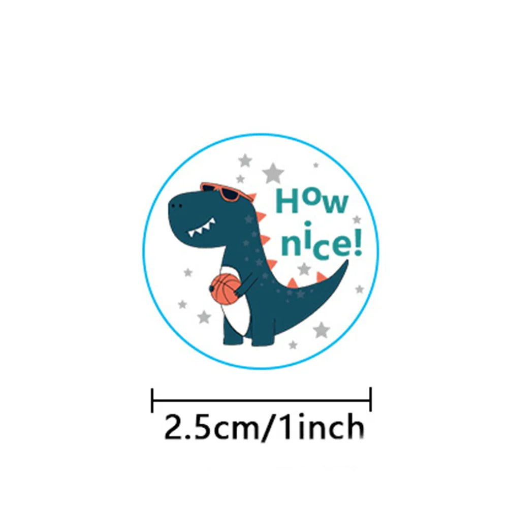 100-500pcs Dinosaur Animals Cartoon Stickers For Kids Classic Toys Sticker Reward Sticker Gift Decoration Label Stationery (ONLINE ORDER ONLY)