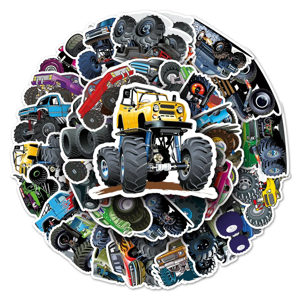50Pcs Bigfoot Car Cartoon Waterproof Vinyl Stickers (ONLINE ORDER ONLY)