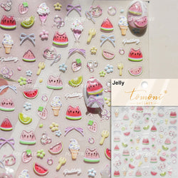 Colorful Swimsuit Bikini Fresh String Bag Vegetables Fruits Summer Beach Underwear Sunscreen Nail Art Stickers Manicure Decals (ONLINE ORDER ONLY)