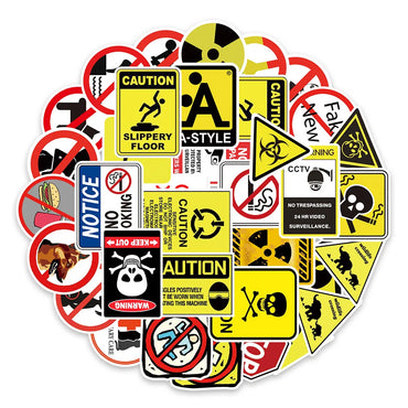 10/30/50pcs Warning Danger Sticker Packs (ONLINE ORDER ONLY)