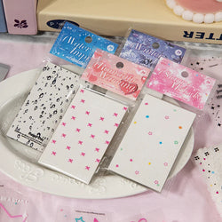 30pcs/pack Korean PET Transparent Sealing Decorative Stickers Cute Sticker for Idol Card Collage Material Journal DIY Decoration (ONLINE ORDER ONLY)