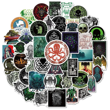 10/50PCS Cool Horror Great Cthulhu Stickers Suitcase Laptop Skateboard Phone Fridge Luggage Decal Cartoon Mythos Sticker Toy (Online Order Only)