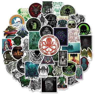 10/50PCS Cool Horror Great Cthulhu Stickers Suitcase Laptop Skateboard Phone Fridge Luggage Decal Cartoon Mythos Sticker Toy (Online Order Only)