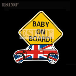 Car Styling Lovely Decorative Decal Baby On Board Creative Sticker for Mini Cooper Clubman Roadster Countryman Paceman Coupe jcw (Online Order Only)
