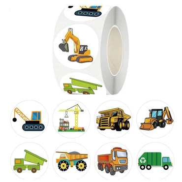 100-500pcs Engineering Vehicle Toys Stickers For Kids Toys Decals For School Reward Students Laptop Phone Sticker Labels (Online Order Only)