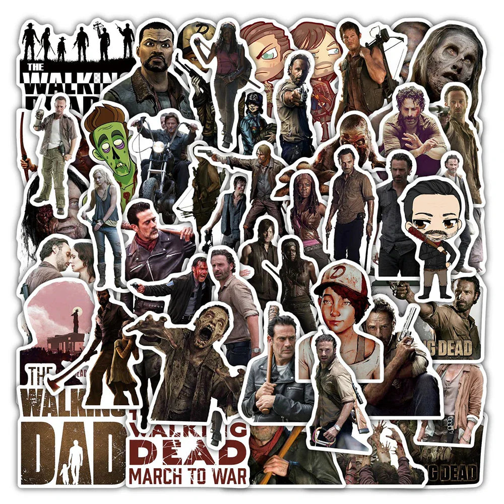 Walking Dead Stickers Horror Movie Decals for Laptop Luggage Wall Fridge (ONLINE ORDER ONLY)