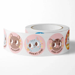 100-500pcs Cute Cartoon Animals Reward Stickers School Teacher Supplies Classic Toy Gift Sealing Decor Stationery Sticker (Online Order Only)