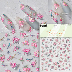 Colourful Dried Flower Petal Texture Peach Blossom Orchid Fragrant Bouquet 5D 3D Self Adhesive Nail Art Stickers Manicure Decals (ONLINE ORDER ONLY)