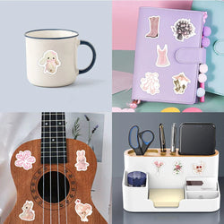 10/30/60pcs Retro Cute Coquette Pink Cartoon Stickers Decals Laptop Suitcase Scrapbook Phone Stationery Sticker for Kids Toys (ONLINE ORDER ONLY)