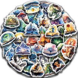 50PCS Funny Magic Tome Stickers Cartoon Aesthetic DIY Skateboard Laptop Luggage Waterproof Cool Decals Kid Toy Sticker﻿ (ONLINE ORDER ONLY)