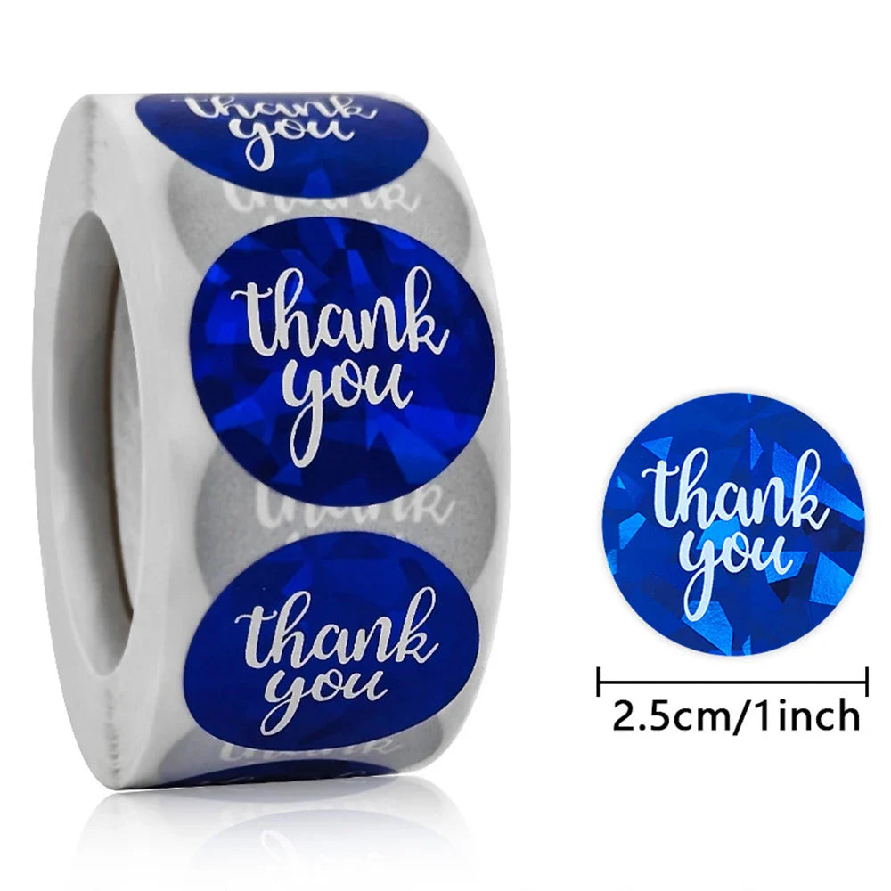 100-500pcs Color Thank You Stickers Bake Decoration Sticker Wedding Birthday Party Gift Wrapper Sealing Labels (ONLINE ORDER ONLY)