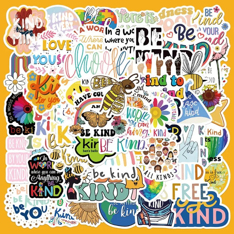 50pcs Creative English Graffiti Stickers for Helmet, Wall, Desktop Decoration (ONLINE ORDER ONLY)