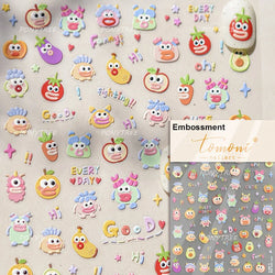 Colourful Jelly Rabbit Bunny Gummy Bear Cute Lollipop Soda Water Candy Snack Pudding Star Heart Nail Art Stickers Manicure Decal (ONLINE ORDER ONLY)
