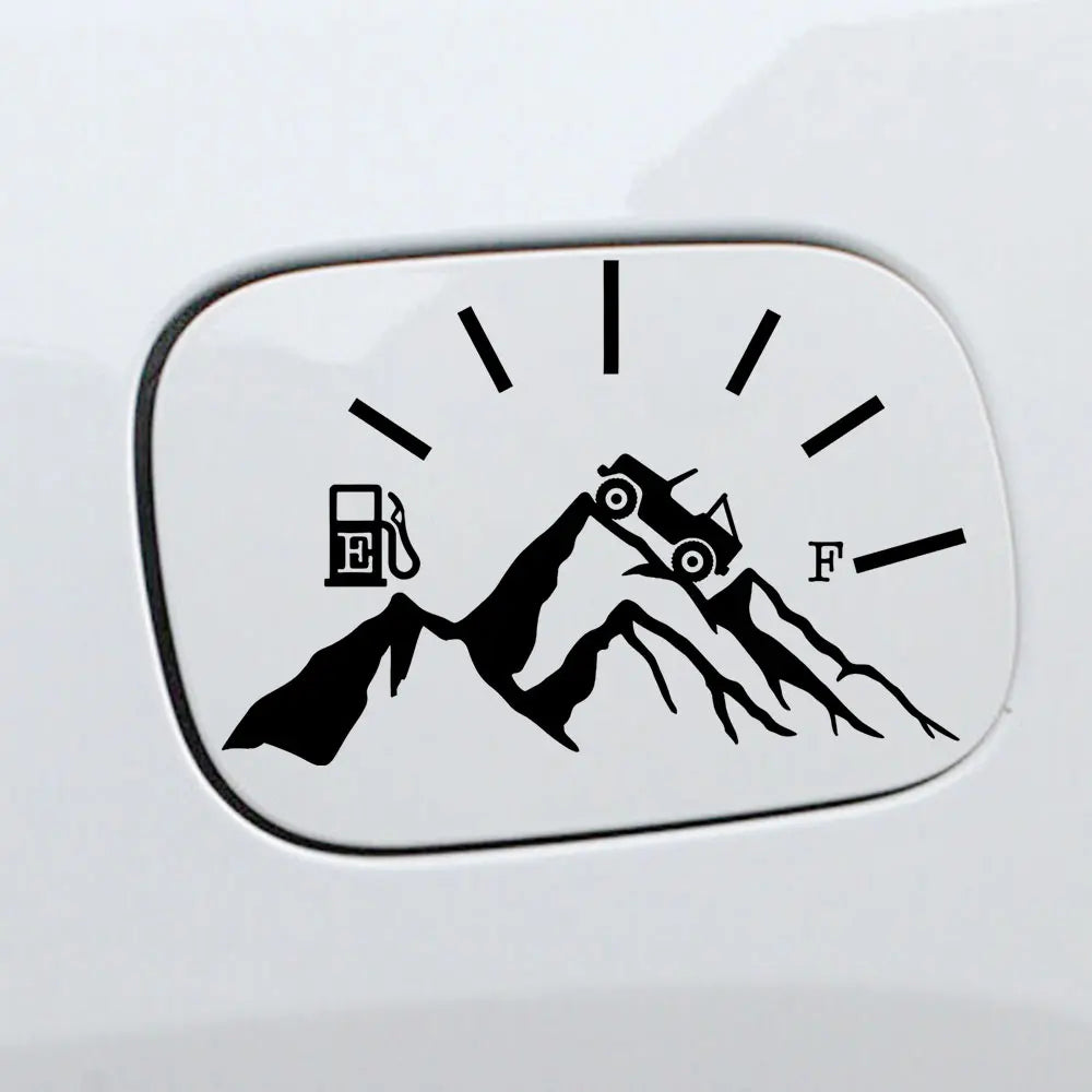 Truck Fuel Mountain Full Gas Gauge Sticker for Car Fuel Tank Cap Door Decoration Automotive Supplies Stickers PVC Vinyl Decals (ONLINE ORDER ONLY)