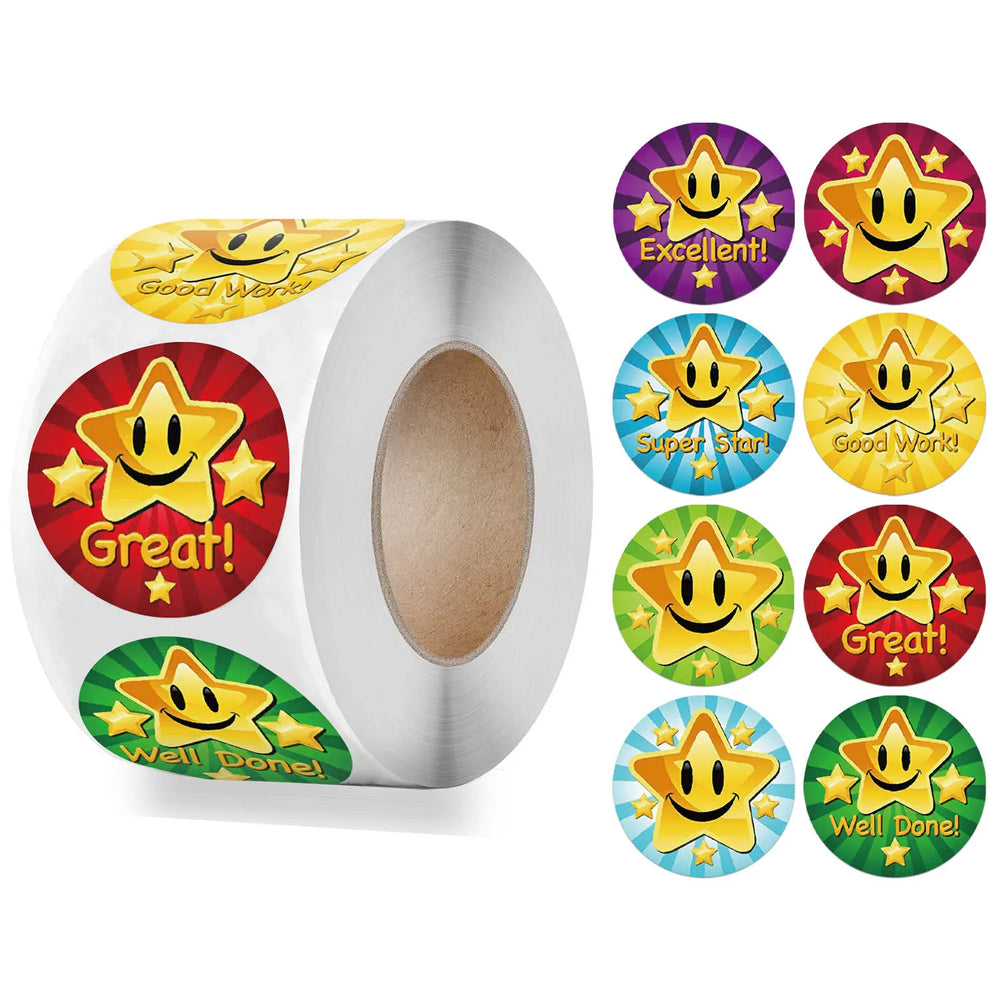 500pcs Encouragement Reward Stickers Thumbs Up Rewarded Kids School Kindergarten Children Scrapbook Stationery Sticker (Online Order Only)