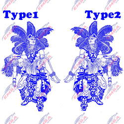 Aztec Man Women Stickers For Car Stickers External Accessories Hood Decoration Die Cutting Waterproof Prevent PVC Vinyl Decal (ONLINE ORDER ONLY)