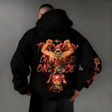 Chopper Graphic Hoodie: One Piece Oversized Anime Sweatshirt (ONLINE ORDER ONLY)
