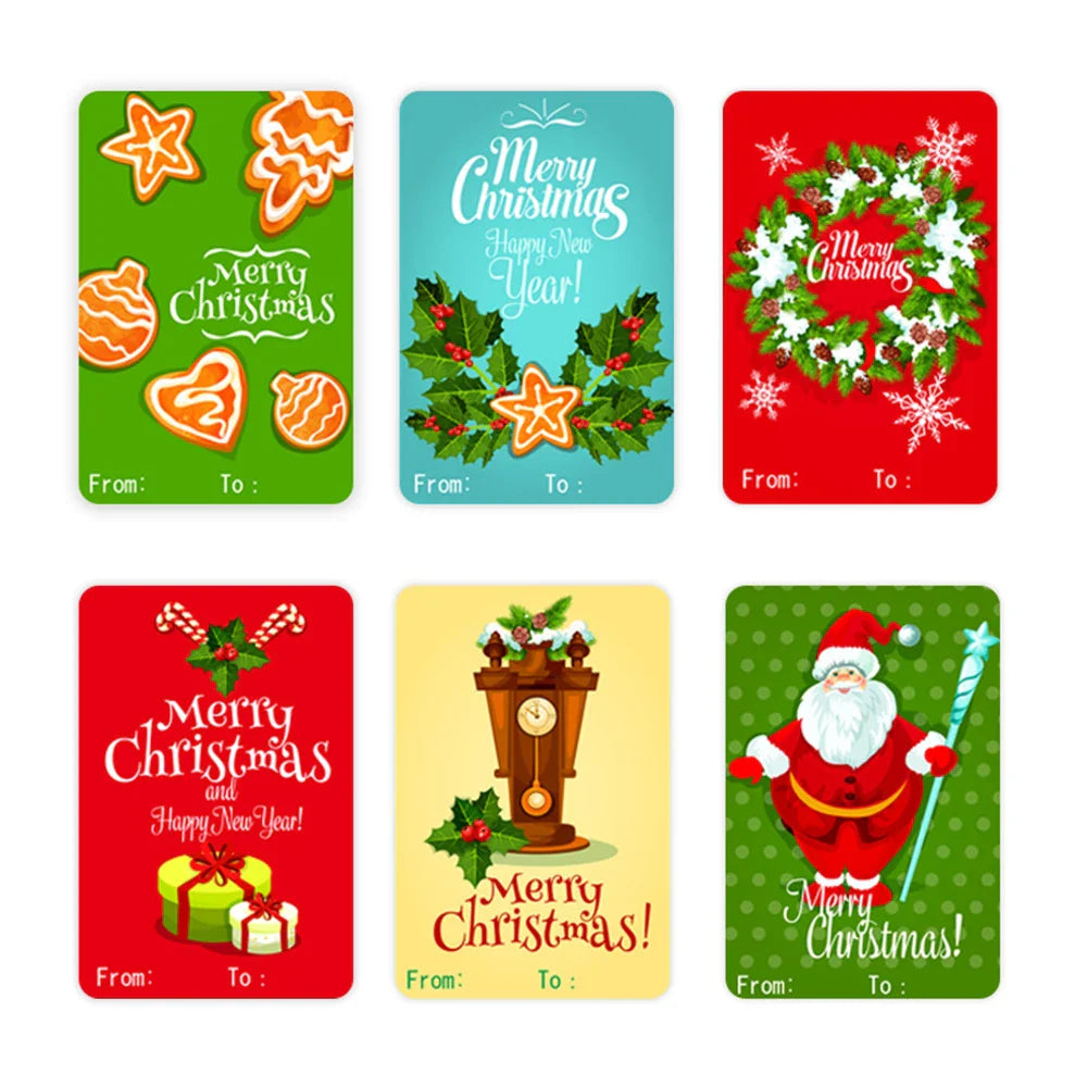 50-250Pcs Christmas Snowman Adhesive Labels Stickers Decoration Paper Scrapbooking Seal Thank You Stickers Stationery Supplies (Online Order Only)
