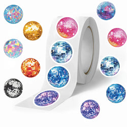 500Pcs/Roll Cartoon Disco Sticker Cool Tape Adhesive Material Envelope Sealing Sticker DIY Phone Luggage Paste Paper (ONLINE ORDER ONLY)