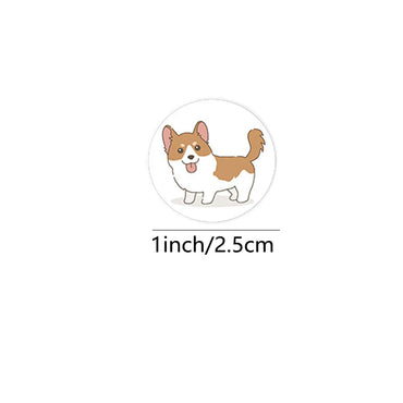 100-500pcs Reward Sticker Cartoon Dog Pattern Encouragement Stickers For Students Teachers Cute Animals Stationery Stickers (ONLINE ORDER ONLY)