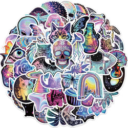 50 Pack Psychedelic Mysterious Space Stickers (ONLINE ORDER ONLY)