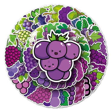 10/50PCS Green Grape Fruit Sticker DIY Phone Laptop Luggage Skateboard Graffiti Decals Fun for Kid Toys (ONLINE ORDER ONLY)