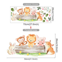 Cute Animal Wall Stickers for Kids Room Nursery Decor (ONLINE ORDER ONLY)