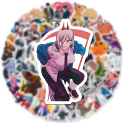 10/30/50PCS Chainsaw Man Stickers Cool Animation Decals Cool Cartoon Toy Luggage Fridge Laptop Guitar Bike Skateboard Sticker (ONLINE ORDER ONLY)