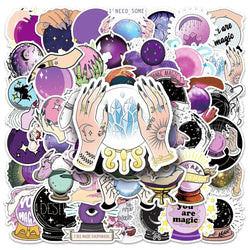 Magic Witch Crystal Ball Stickers for Phone, Laptop, Luggage, Skateboard - 10/30/50PCS Fun Decals (ONLINE ORDER ONLY)