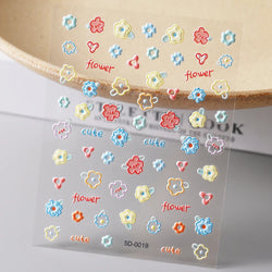 1Sheet Valentine's Day Decals 5D Nail Art Stickers Heart Self-Adhesive Slider Love Letters DIY Manicure Accessories "Dopamine" % (ONLINE ORDER ONLY)