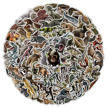 10/30/50/100PCS Jurassic Dinosaur Cool Stickers Graffiti Toys For Boys Kids DIY Fridge Skateboard Phone Notebook PVC Car Sticker (Online Order Only)