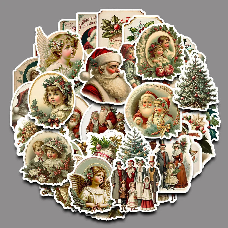 36pcs/bag New Year and Christmas series stickers and scrapbooks DIY Happy Project collage decoration (ONLINE ORDER ONLY)