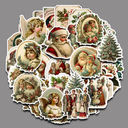 36pcs/bag New Year and Christmas series stickers and scrapbooks DIY Happy Project collage decoration (ONLINE ORDER ONLY)