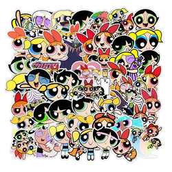 Powerpuff Girls Stickers Pack for Laptop, Phone, Suitcase, Water Bottle, Scooter, Refrigerator (ONLINE ORDER ONLY)