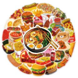 10/30/50pcs Delicious Food and Drink Sticker Packs (Online Order Only)